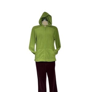 Reitmans Vibrant Green Fleece Hoodie Size L/G
